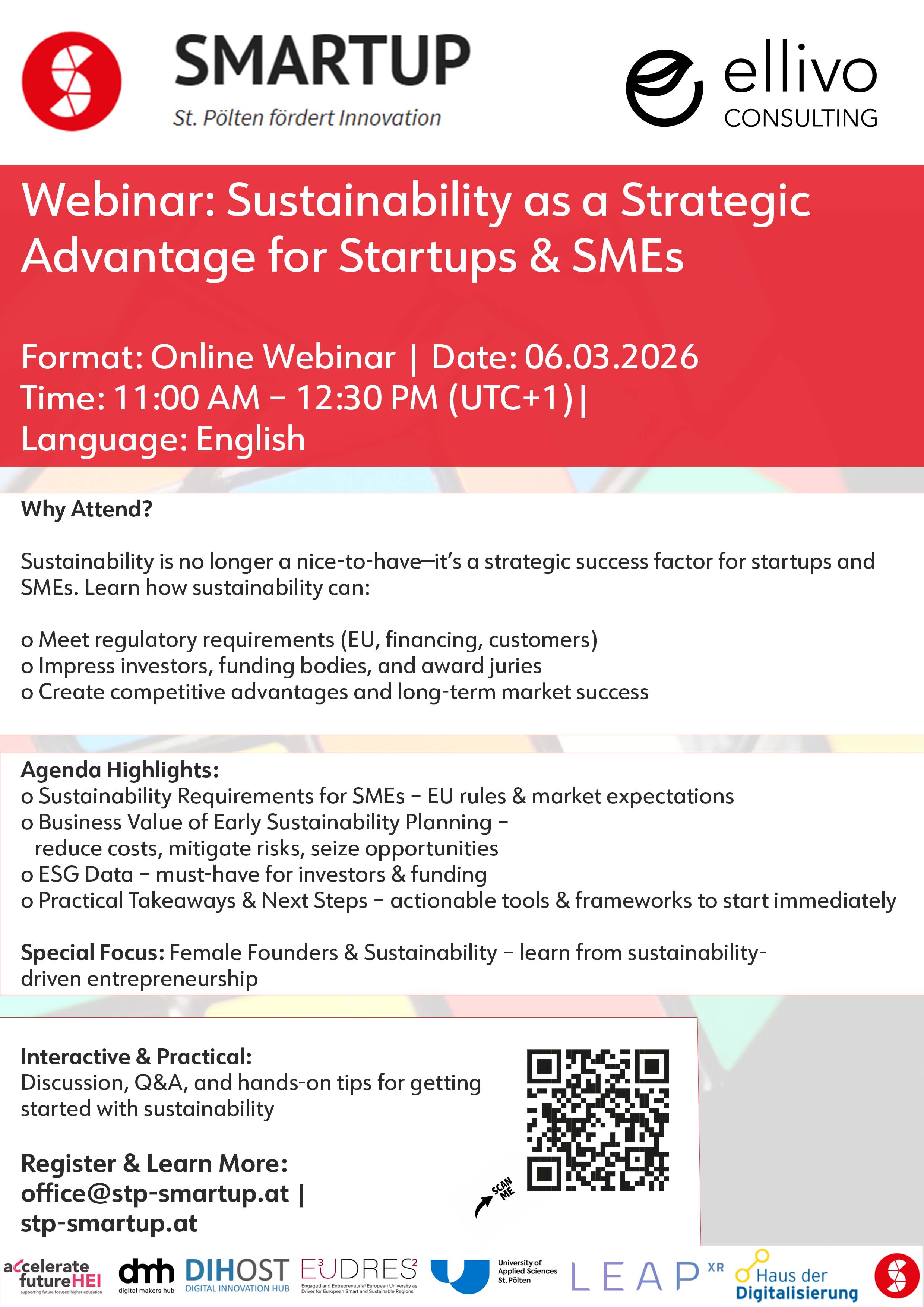 Webinar: Sustainability as a Strategic Advantage for Startups and SMEs