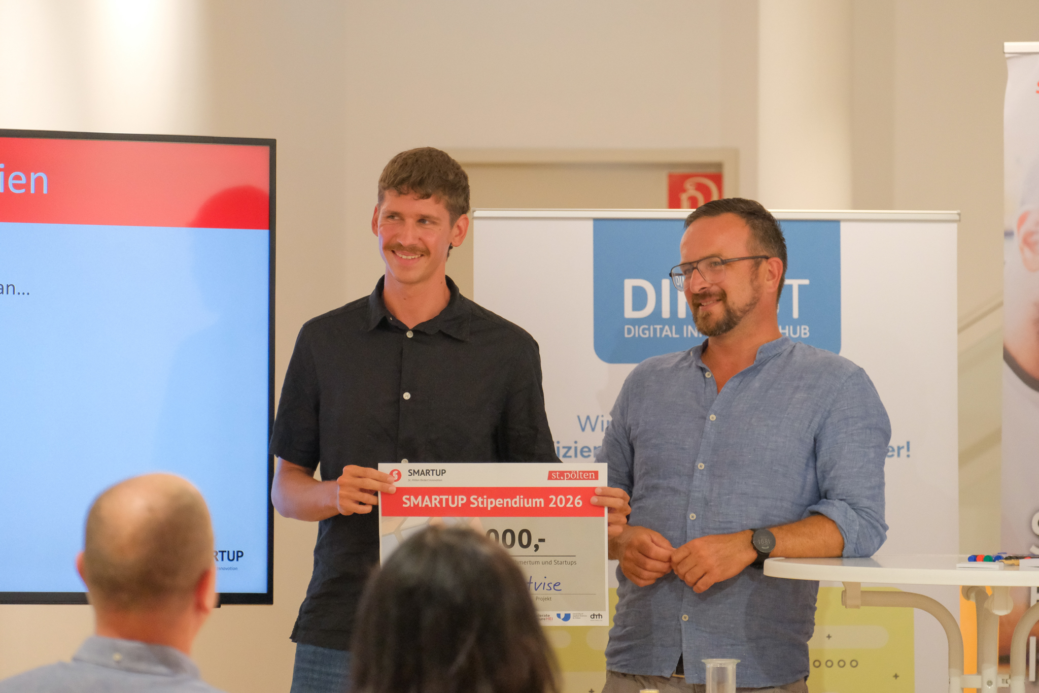 SMARTUP Stipendium 2026 in der USTP City Lounge, Gewinner Costvise