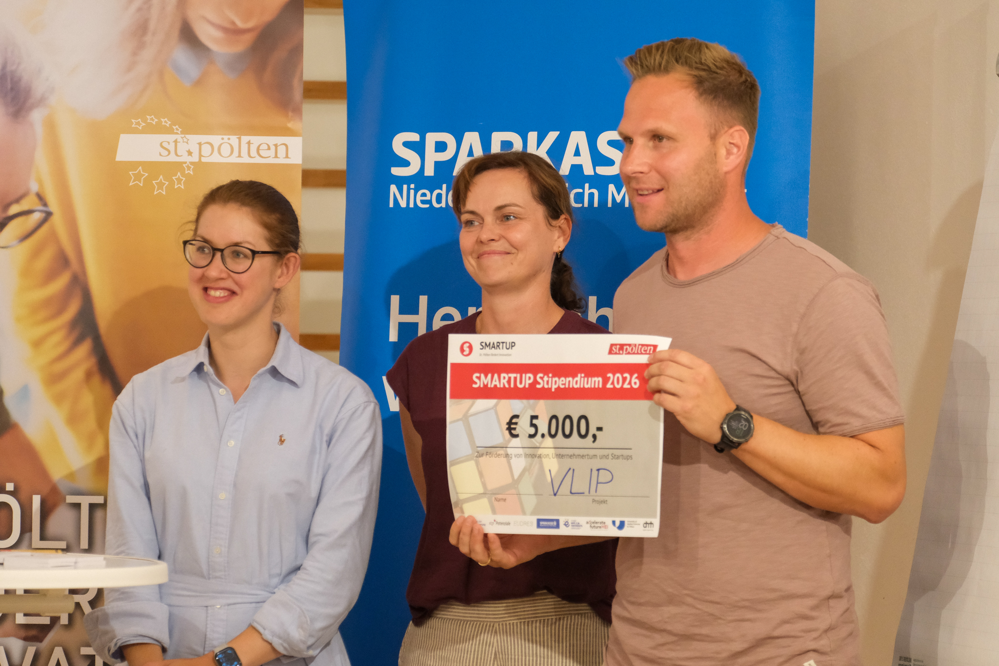 SMARTUP Stipendium 2026 in der USTP City Lounge, Gewinner Vlip